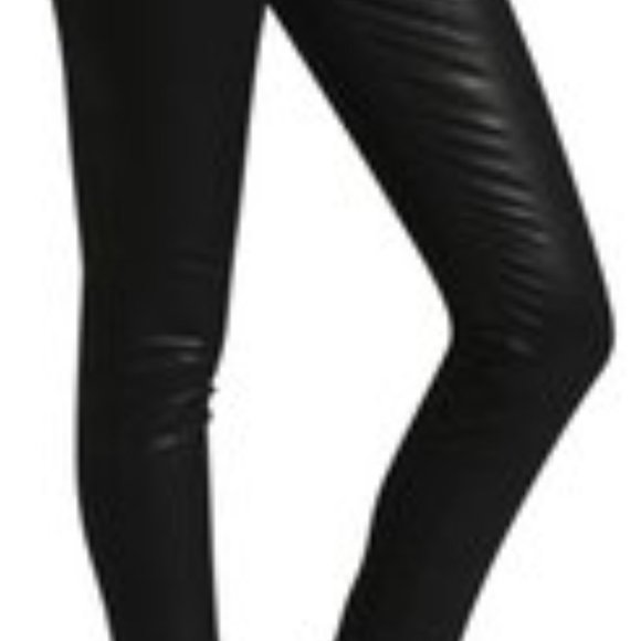 J Brand black coated Denim Leather Look jeggings 25 - Picture 7 of 8